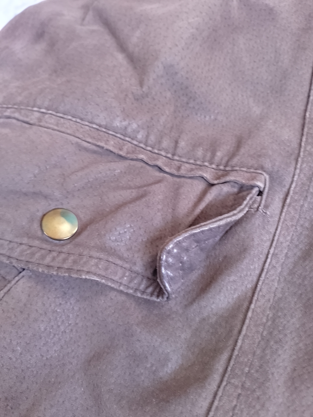 Vintage NORTHWEST TERRITORY Brown Suede Bomber Jacket - Picture 8 of 14